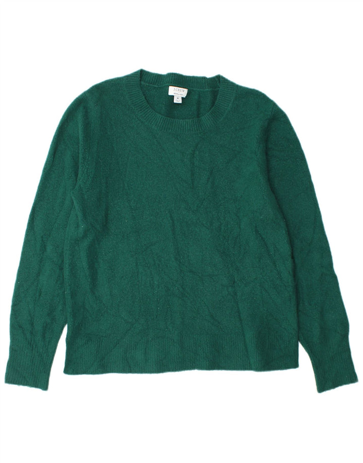 J. Crew Womens Crew Neck Jumper Sweater UK 14 Medium Green Acrylic