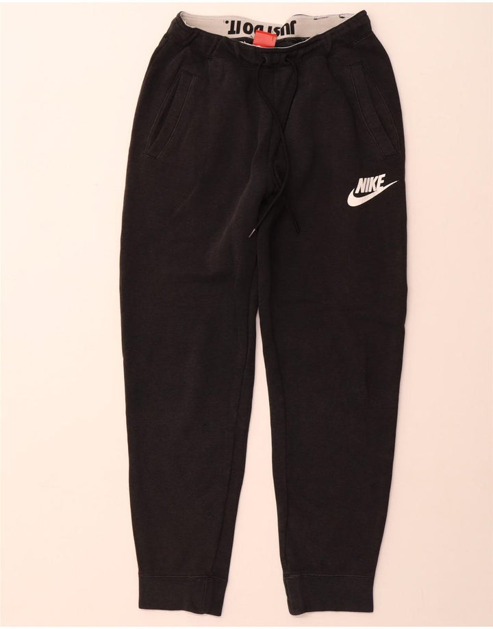 NIKE Womens Tracksuit Trousers Joggers UK 8 Small Black Cotton
