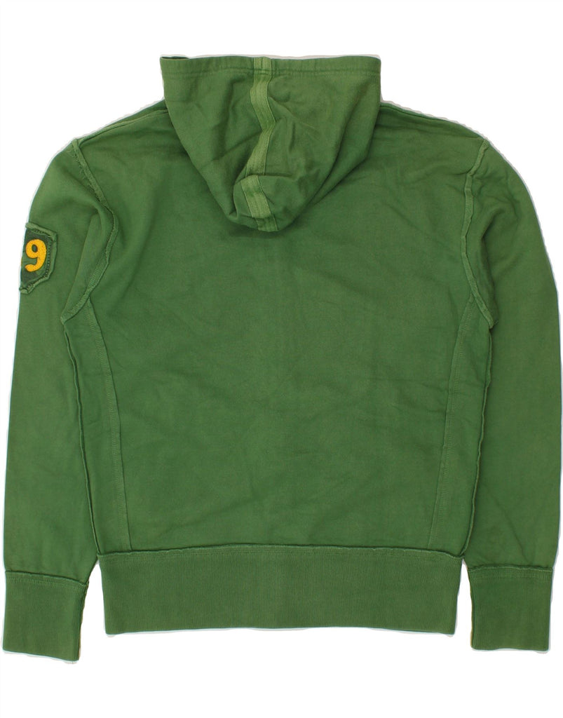 QUIKSILVER Mens Graphic Zip Hoodie Sweater Large Green Cotton | Vintage Quiksilver | Thrift | Second-Hand Quiksilver | Used Clothing | Messina Hembry 