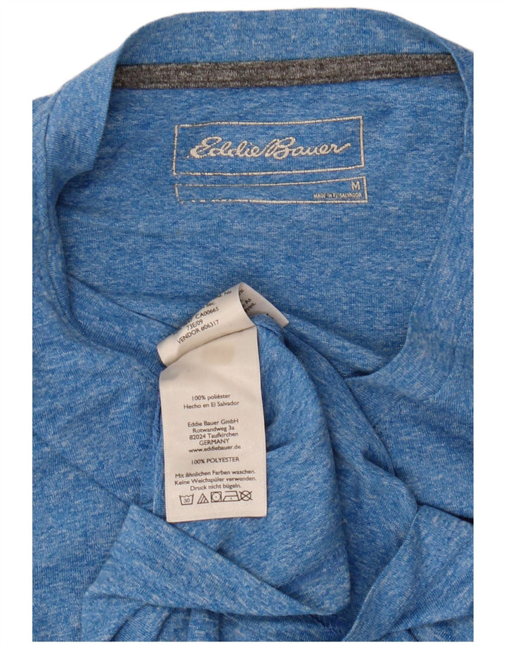 EDDIE BAUER Mens T-Shirt Top Medium Blue Flecked Polyester