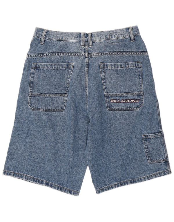 Billabong Mens Zathan Denim Shorts W34 Large Blue Cotton