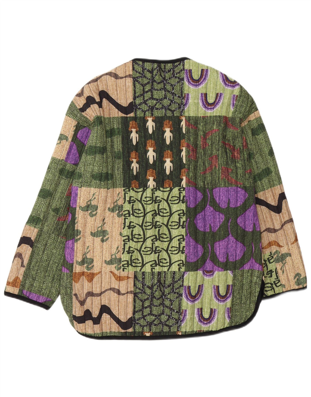 Vintage Womens 5 Button Blazer Jacket UK 14 Medium Multicoloured Patchwork