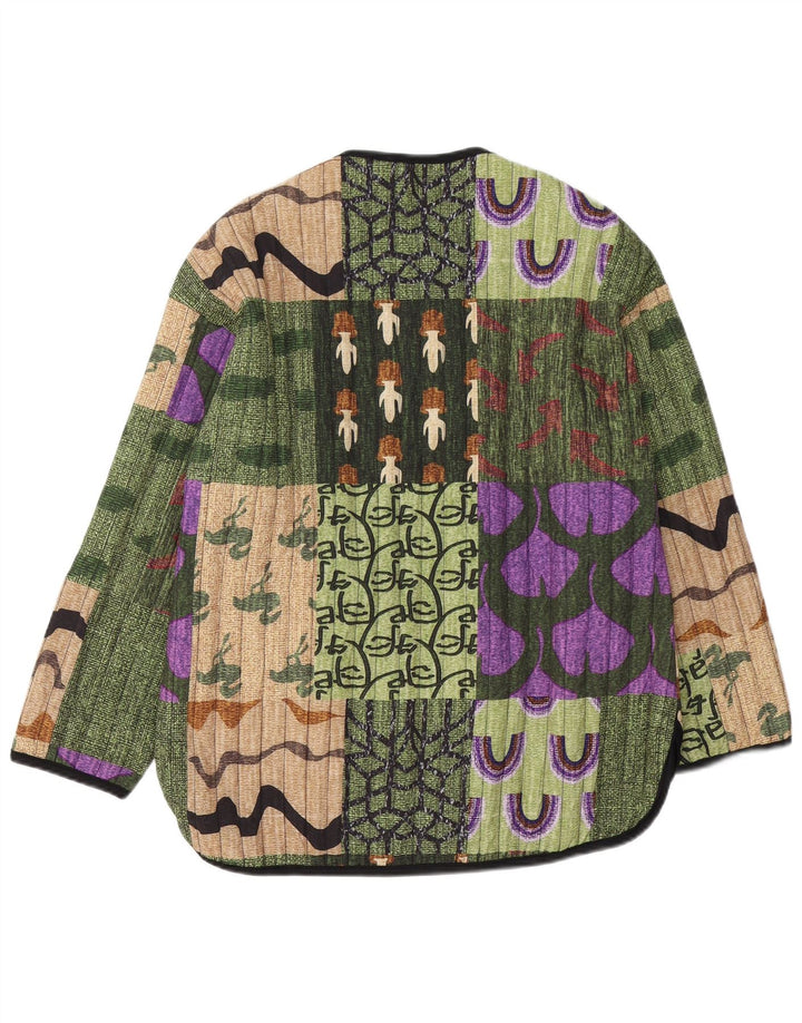 Vintage Womens 5 Button Blazer Jacket UK 14 Medium Multicoloured Patchwork
