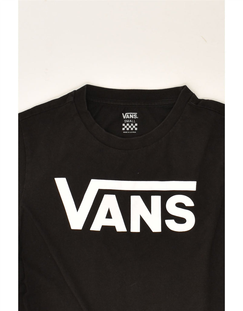 VANS Womens Graphic T-Shirt Top UK 8 Small Black Cotton | Vintage Vans | Thrift | Second-Hand Vans | Used Clothing | Messina Hembry 