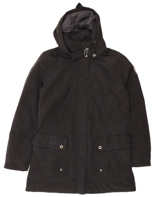 Cape Horn Mens Hooded Windbreaker Coat IT 48 Medium Black Polyester