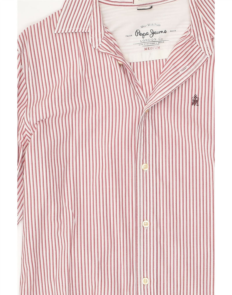 PEPE JEANS Mens Shirt Medium Red Striped Cotton | Vintage PEPE Jeans | Thrift | Second-Hand PEPE Jeans | Used Clothing | Messina Hembry 