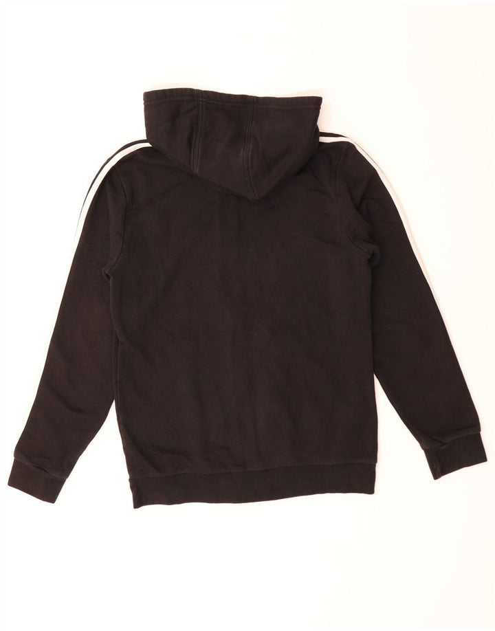 ADIDAS Boys Zip Hoodie Sweater 13-14 Years Black