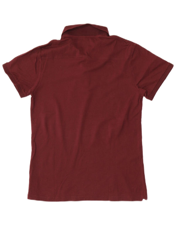 French Connection Mens Polo Shirt Medium Maroon Cotton