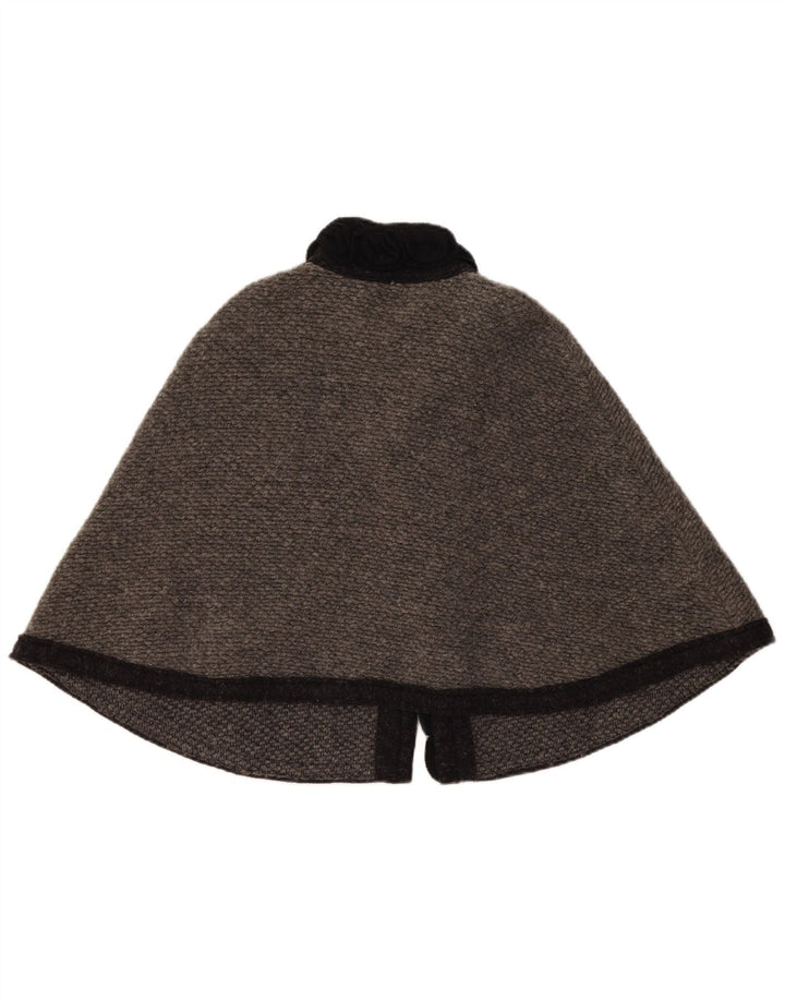 Pierre Cardin Womens Poncho Coat One Size Grey Wool