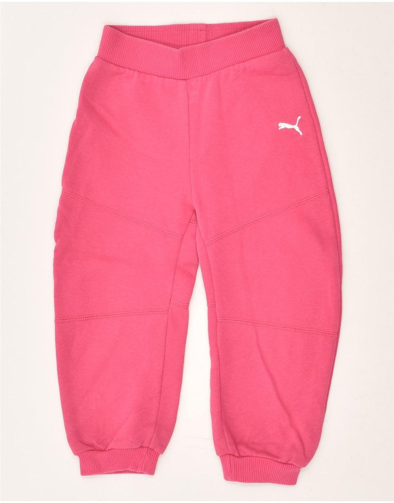 PUMA Girls Tracksuit Trousers Joggers 3-4 Years Pink Cotton | Vintage Puma | Thrift | Second-Hand Puma | Used Clothing | Messina Hembry 