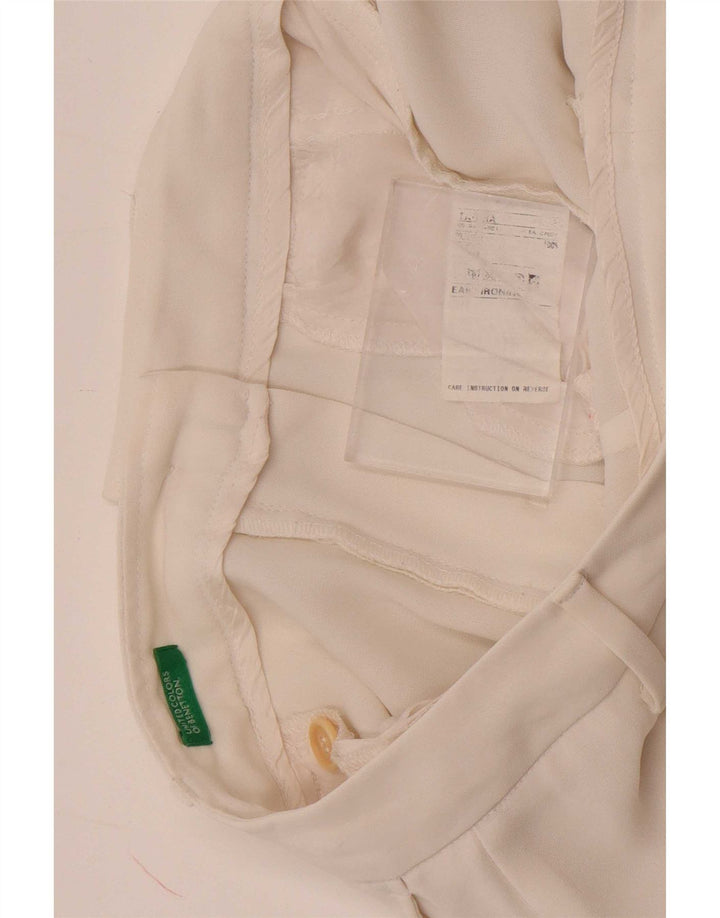 Benetton Womens Bootcut Chino Trousers W28 L30 White