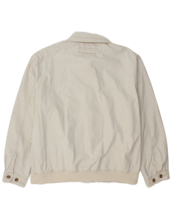 TOMMY HILFIGER Mens Bomber Jacket UK 42 XL White Cotton