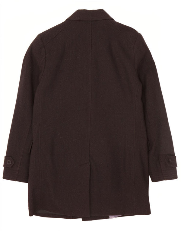 Ted Baker Mens Overcoat Size 3 Medium Black Wool Classic