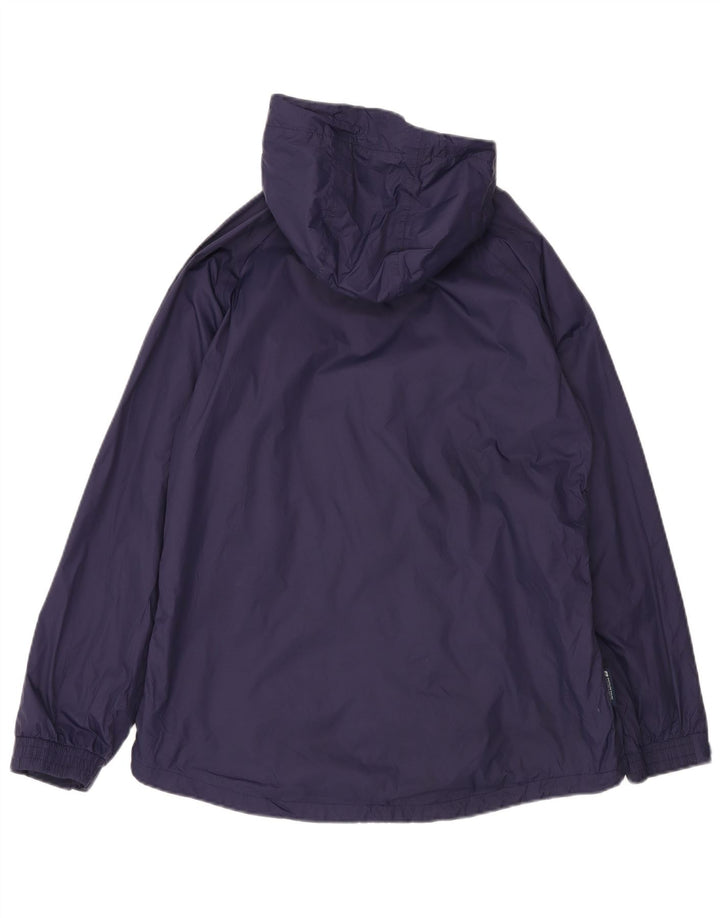 Mountain Warehouse Womens Hooded Rain Jacket UK 16 Large Navy Blue Nylon