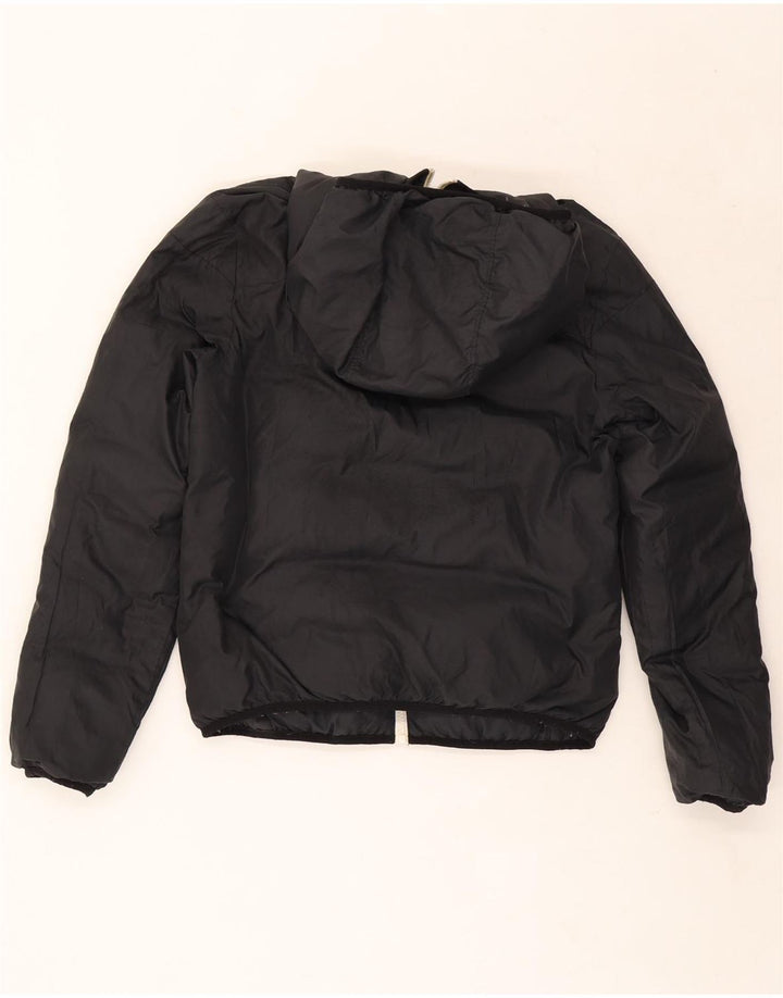 Nike Womens Oversized Hooded Reversible Padded Jacket UK 6 XS Black