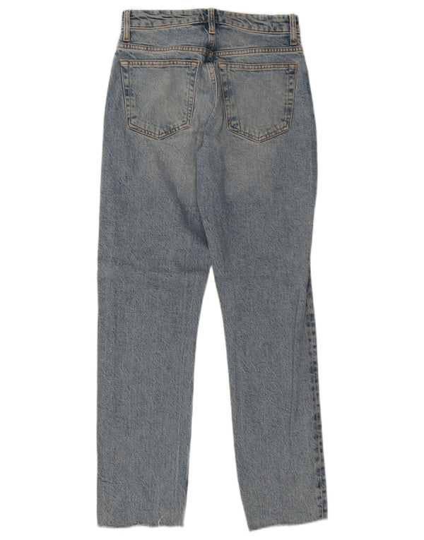 Topshop Womens Straight Jeans UK 6 XS W25 L25 Blue Cotton