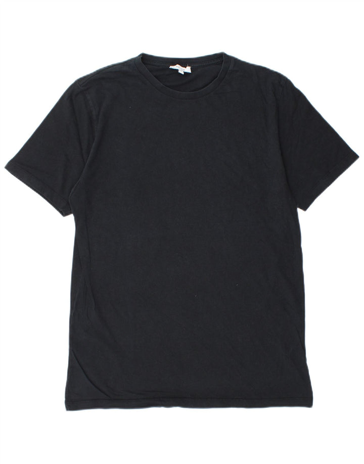 Reiss Mens T-Shirt Top Medium Black Cotton