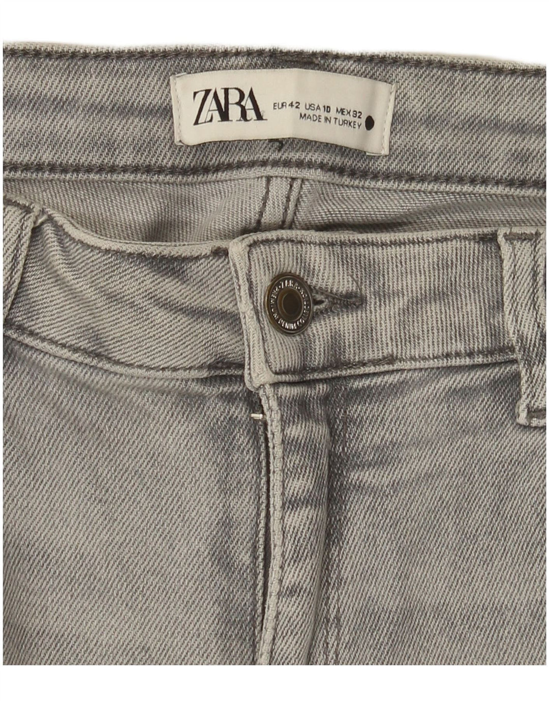 Zara Womens Skinny Jeans EU 42 Large W32 L28 Grey
