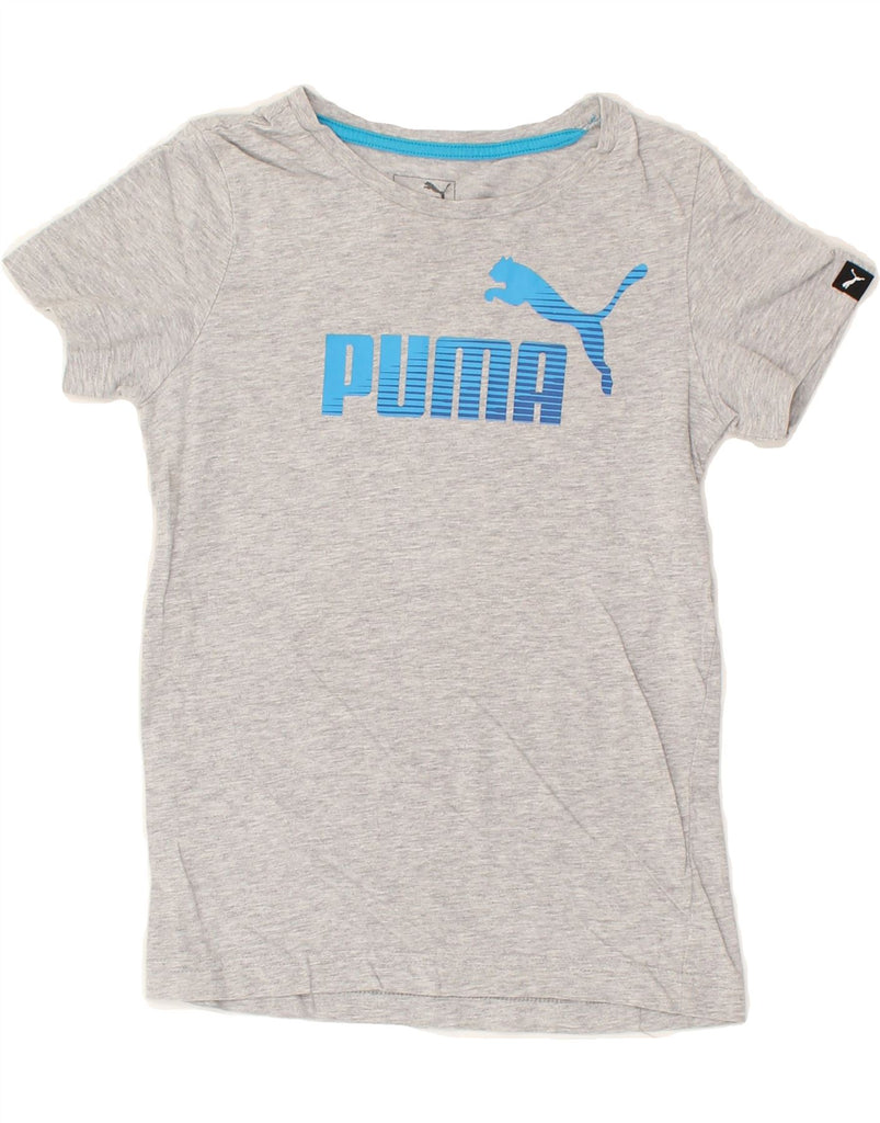 PUMA Boys Graphic T-Shirt Top 7-8 Years Grey | Vintage Puma | Thrift | Second-Hand Puma | Used Clothing | Messina Hembry 