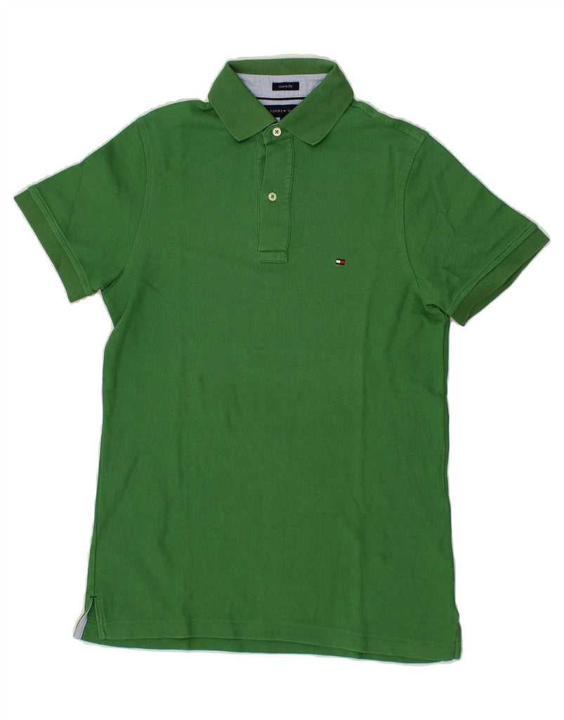 TOMMY HILFIGER Mens Custom Fit Polo Shirt XS Green Cotton | Vintage Tommy Hilfiger | Thrift | Second-Hand Tommy Hilfiger | Used Clothing | Messina Hembry 