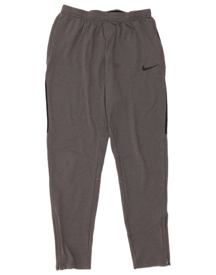 Nike Boys Dri Fit Tracksuit Trousers 13-14 Years XL Grey Colourblock