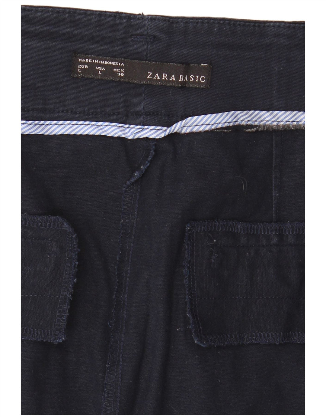 Zara Womens Pencil Skirt Large W30  Navy Blue