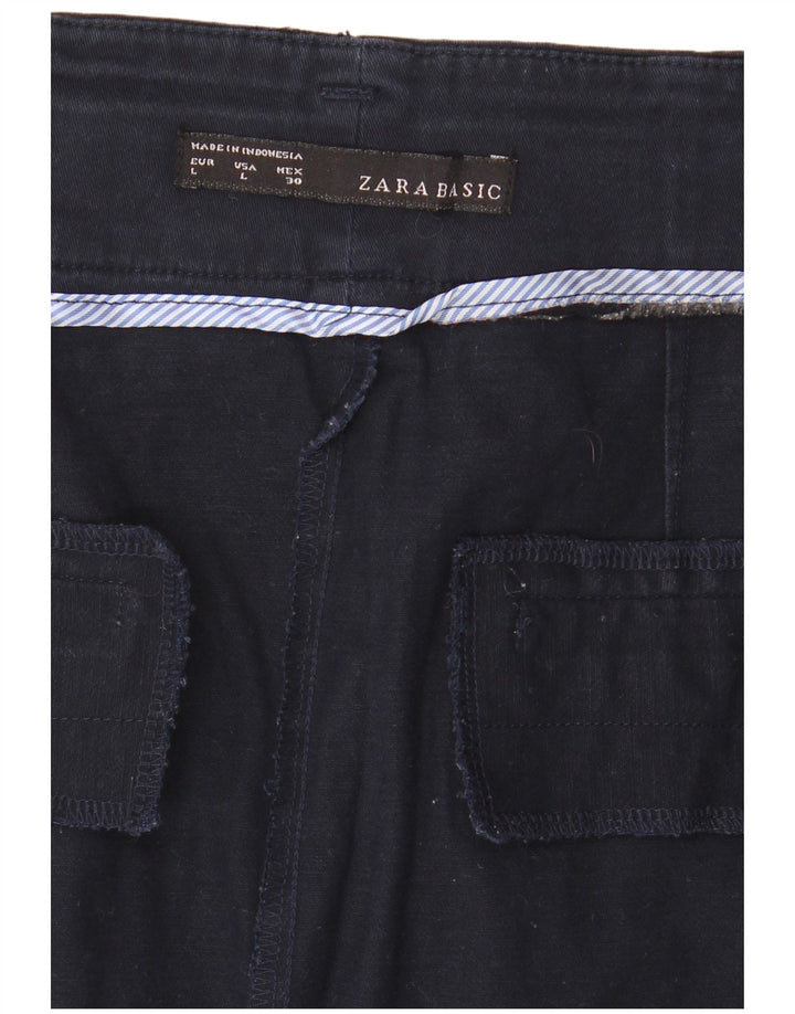 Zara Womens Pencil Skirt Large W30  Navy Blue
