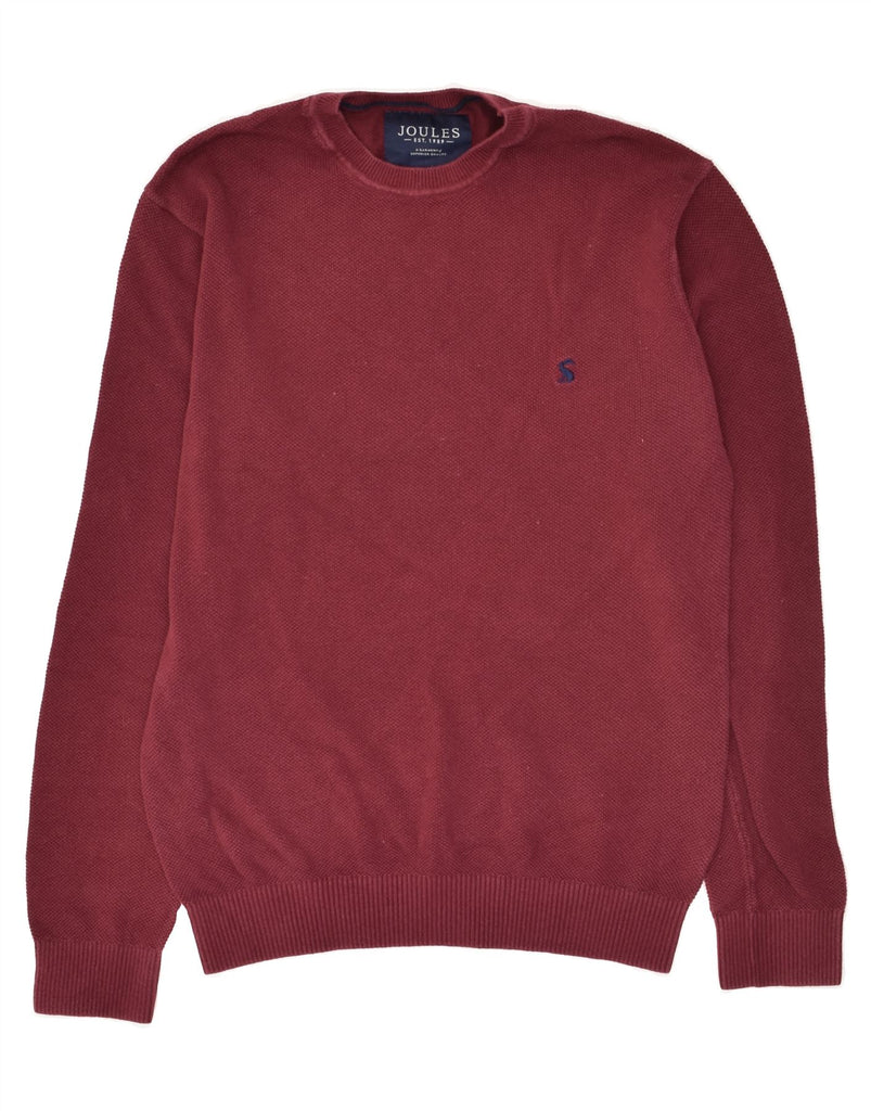 JOULES Mens Crew Neck Jumper Sweater Small Maroon Cotton | Vintage Joules | Thrift | Second-Hand Joules | Used Clothing | Messina Hembry 