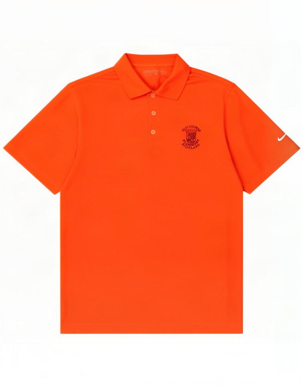 Nike Mens Polo Shirt Medium Orange Polyester