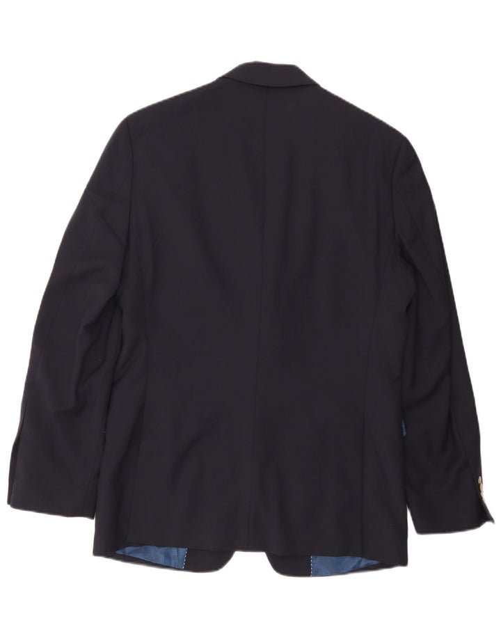 TOMMY HILFIGER Mens 2 Button Blazer Jacket UK 36 Small Navy Blue Wool