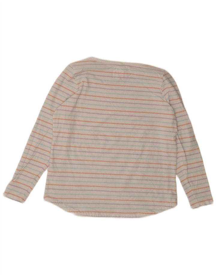Fat Face Womens Top Long Sleeve UK 14 Medium Multicoloured Striped Cotton