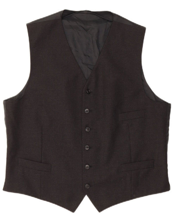 Vintage Mens Waistcoat Medium Black