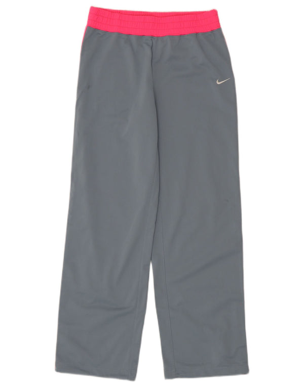 Nike Girls Tracksuit Trousers 13-14 Years XL Grey Colourblock Polyester