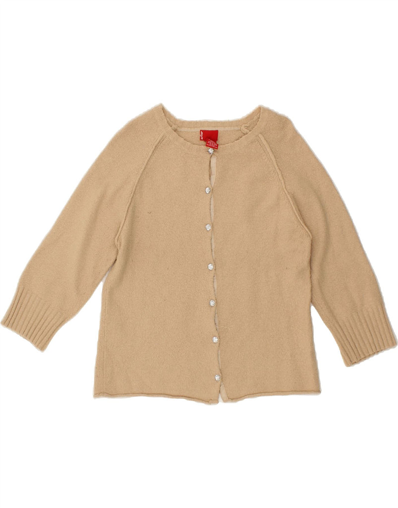 LEVI'S Girls Cardigan Sweater 11-12 Years XL Beige Acrylic Vintage Levi's and Second-Hand Levi's from Messina Hembry 
