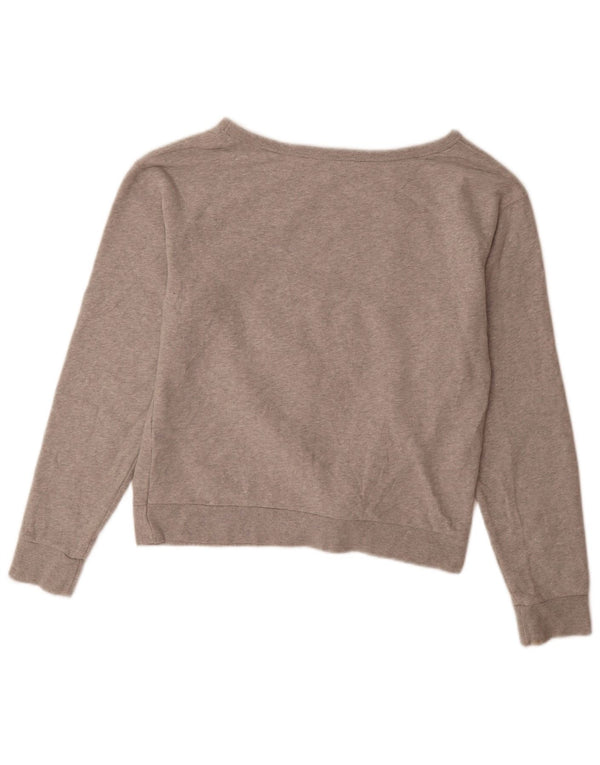 All Saints Womens Oversized Sweatshirt Jumper UK 10 Small Grey Cotton