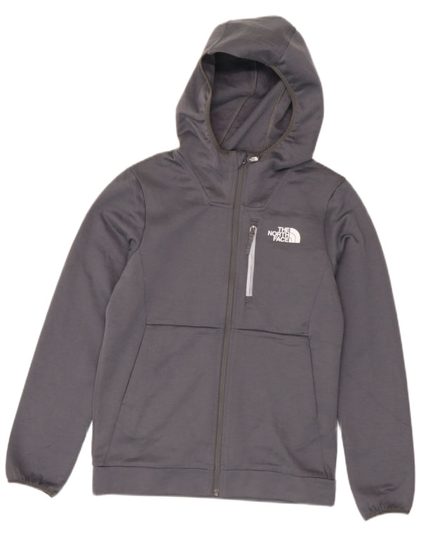 The North Face Boys Zip Hoodie Sweater 14-15 Years XL Grey Polyester