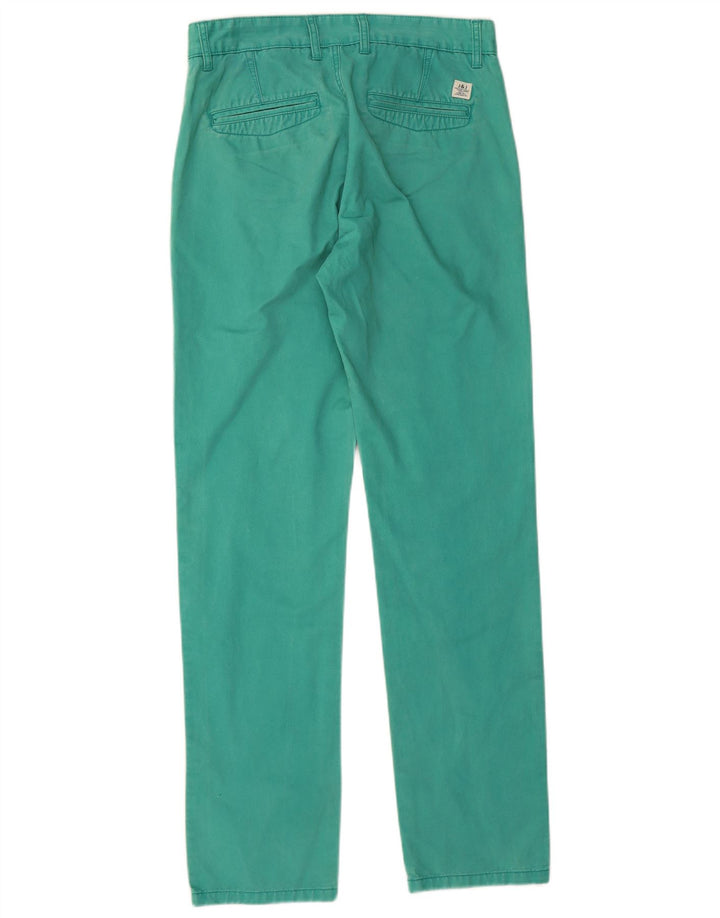 JACK & JONES Mens Slim Chino Trousers W32 L34 Green Cotton