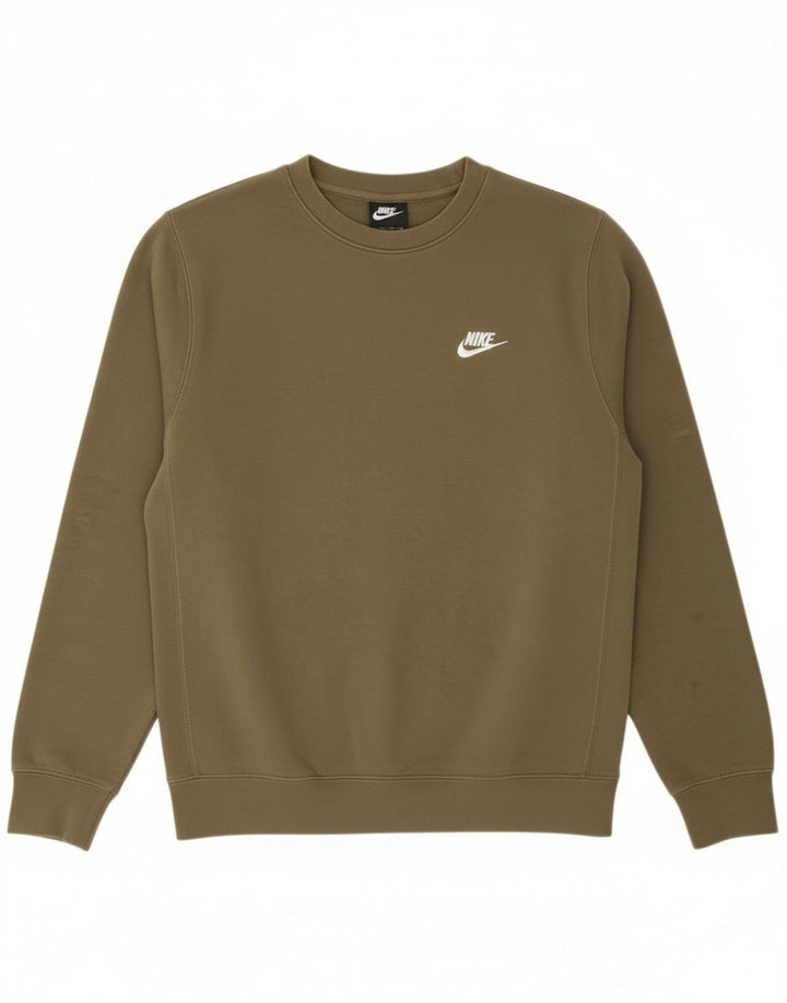 Nike Mens Sweatshirt Jumper XS Khaki Cotton