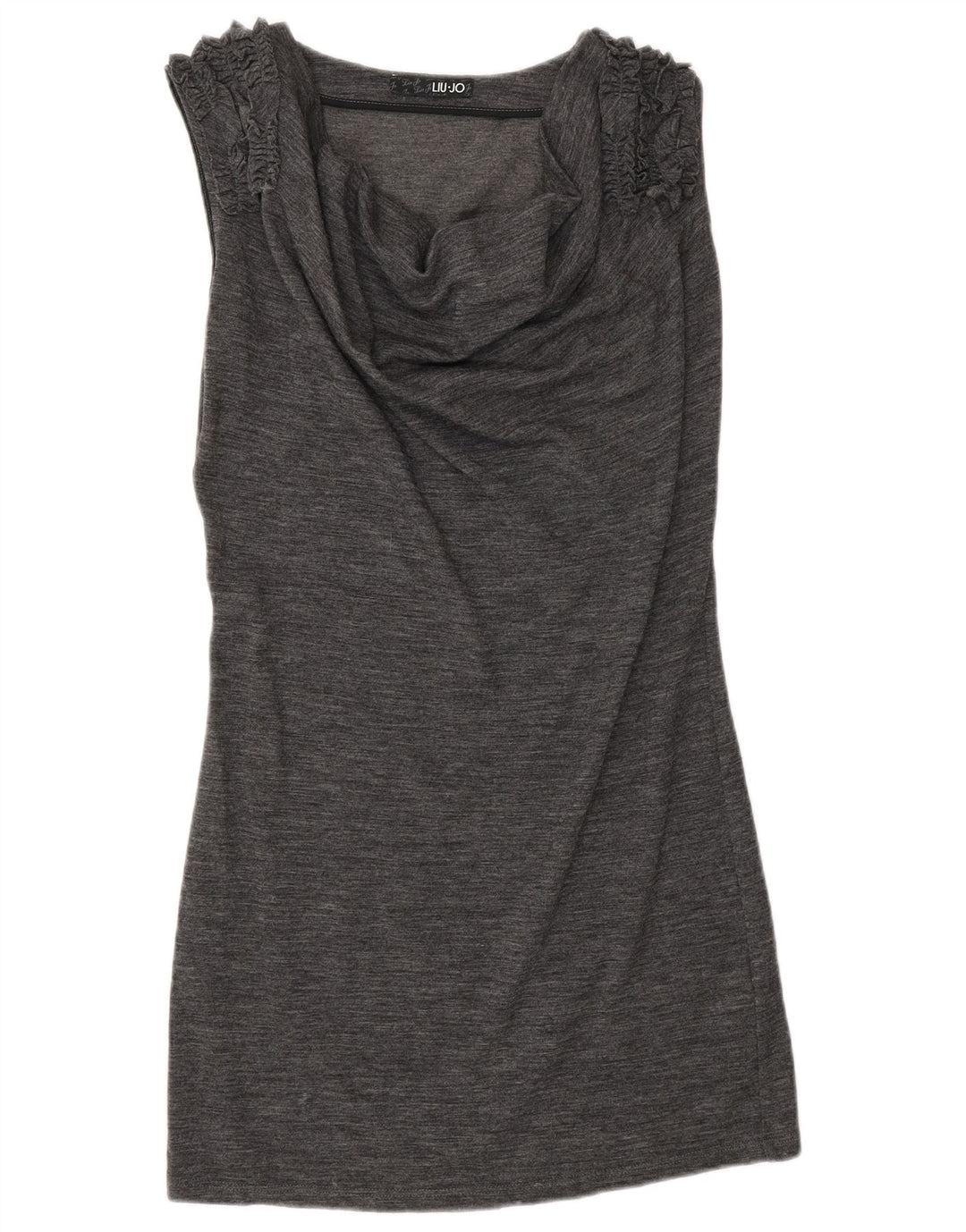 Liu Jo Womens Sleeveless Basic Dress IT 40 Small Grey Wool