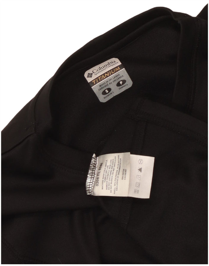 Columbia Womens Titanium Graphic Top Long Sleeve UK 10 Small Black