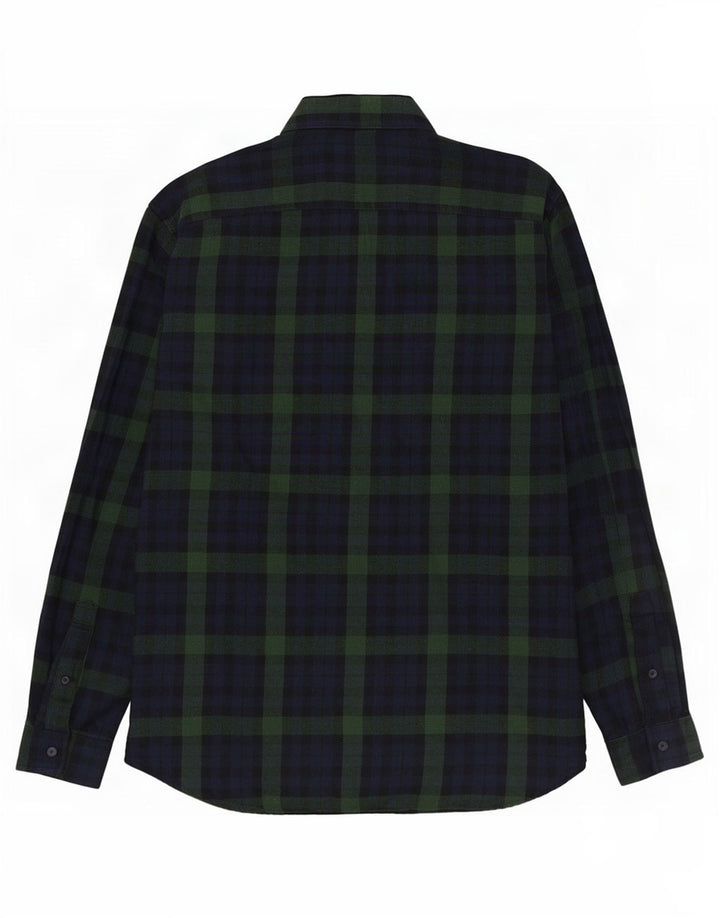 Jack Wills Mens Flannel Shirt Medium Navy Blue Check Cotton