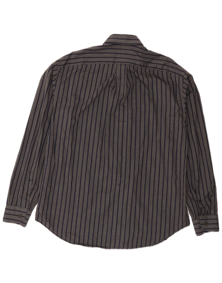 Harmont & Blaine Mens Shirt 2XL Grey Striped Cotton