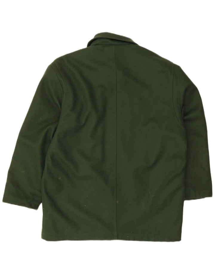 Navigare Mens Overcoat UK 40 Large Green Wool