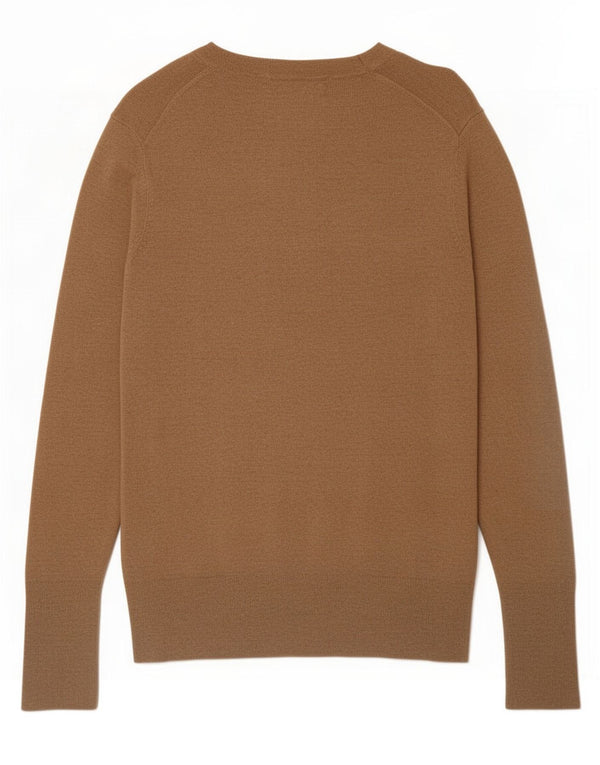 Zara Womens Boat Neck Jumper Sweater UK 14 Large Beige Viscose