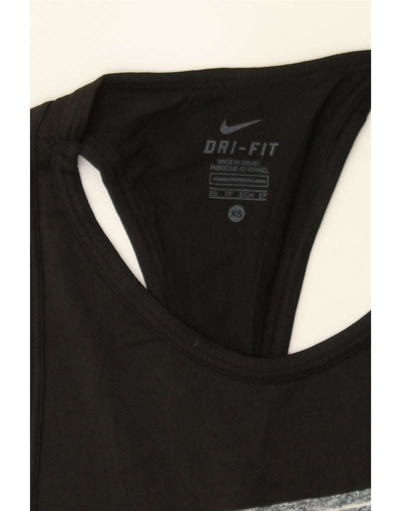 NIKE Womens Vest Top UK 6 XS Grey Colourblock Vintage Nike and Second-Hand Nike from Messina Hembry 