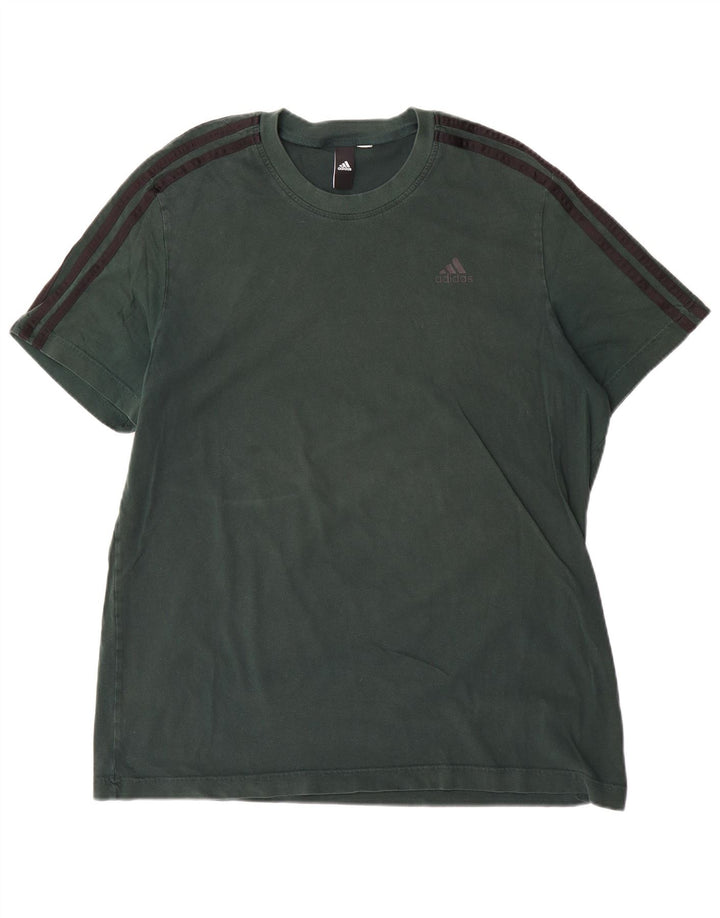 Adidas Mens T-Shirt Top Large Green