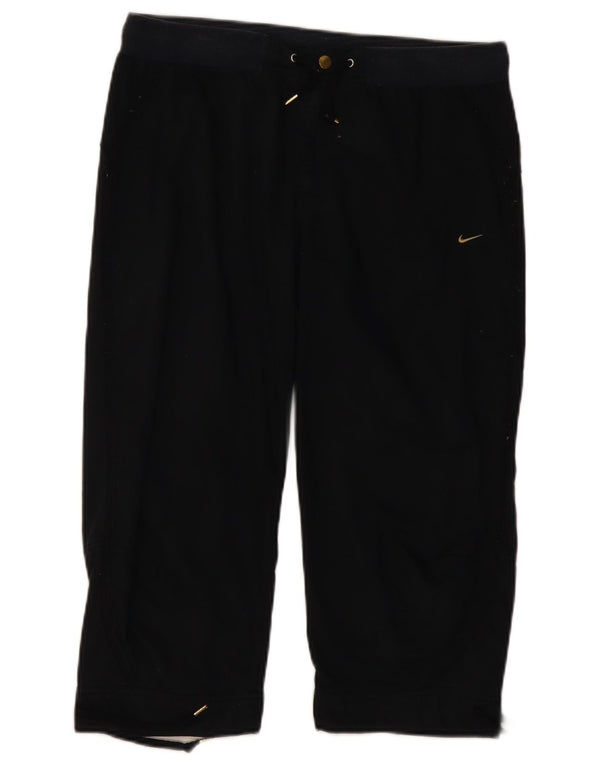 NIKE Womens Capri Trousers UK 12 Medium W32 L20 Black Cotton
