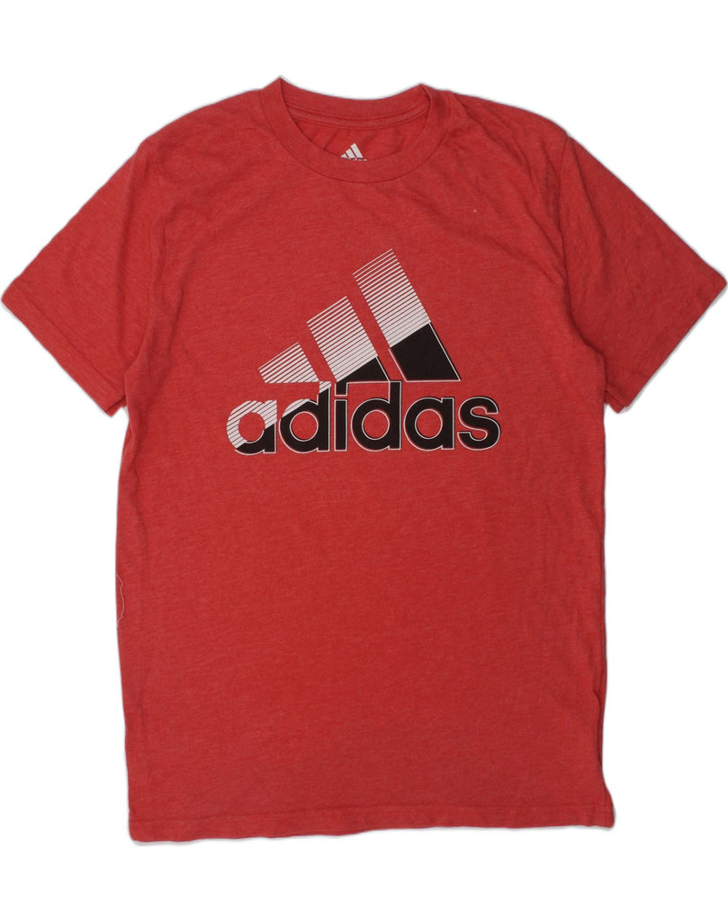 ADIDAS Boys Graphic T-Shirt Top 10-11 Years Medium Red Cotton | Vintage Adidas | Thrift | Second-Hand Adidas | Used Clothing | Messina Hembry 