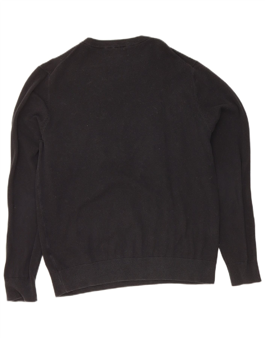 Zara Mens Graphic Crew Neck Jumper Sweater Medium Navy Blue