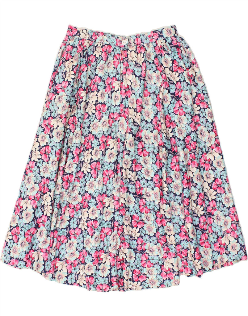 VINTAGE Womens Pleated Skirt W27 Small Pink Floral | Vintage Vintage | Thrift | Second-Hand Vintage | Used Clothing | Messina Hembry 